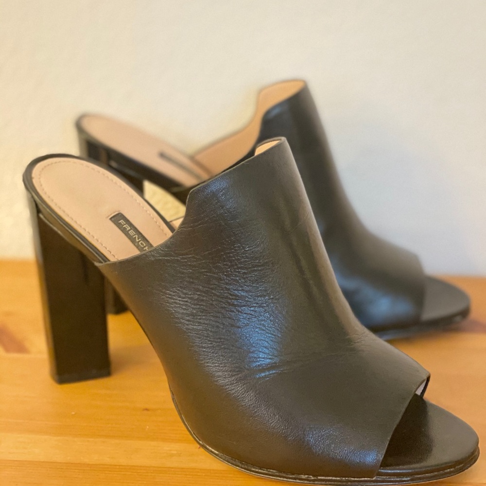 FRENCH CONNECTION mule heels.